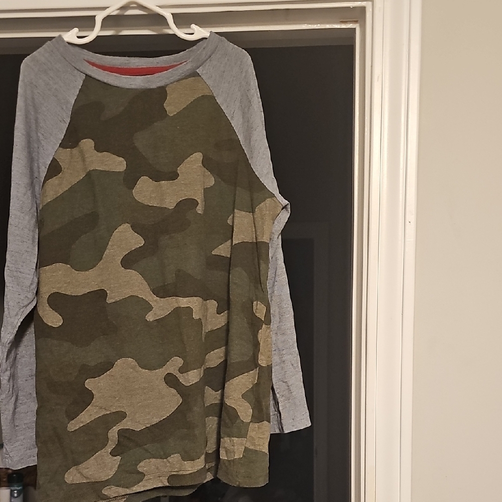 Sonoma Green Camo and Gray Long Sleeve Tee